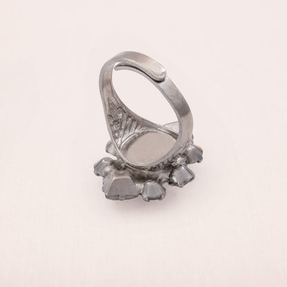 VINTAGE Ring 1950s Rhinestone Adjustable Elegant Retro Jewelry