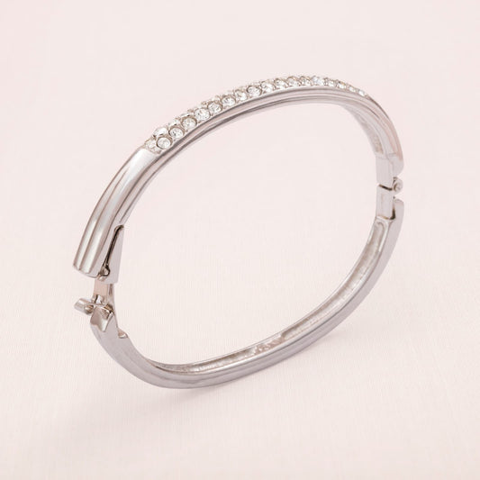 Swarovski-Armreif-zum-öffnen-rhodiniert-Kristallbesetzt