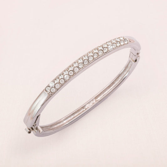 Swarovski-Armreif-zum-öffnen-rhodiniert-Kristallbesetzt