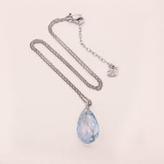 SWAROVSKI Vintage Halskette rhodiniert Kristalltropfen Anhänger klassischer Schmuck
