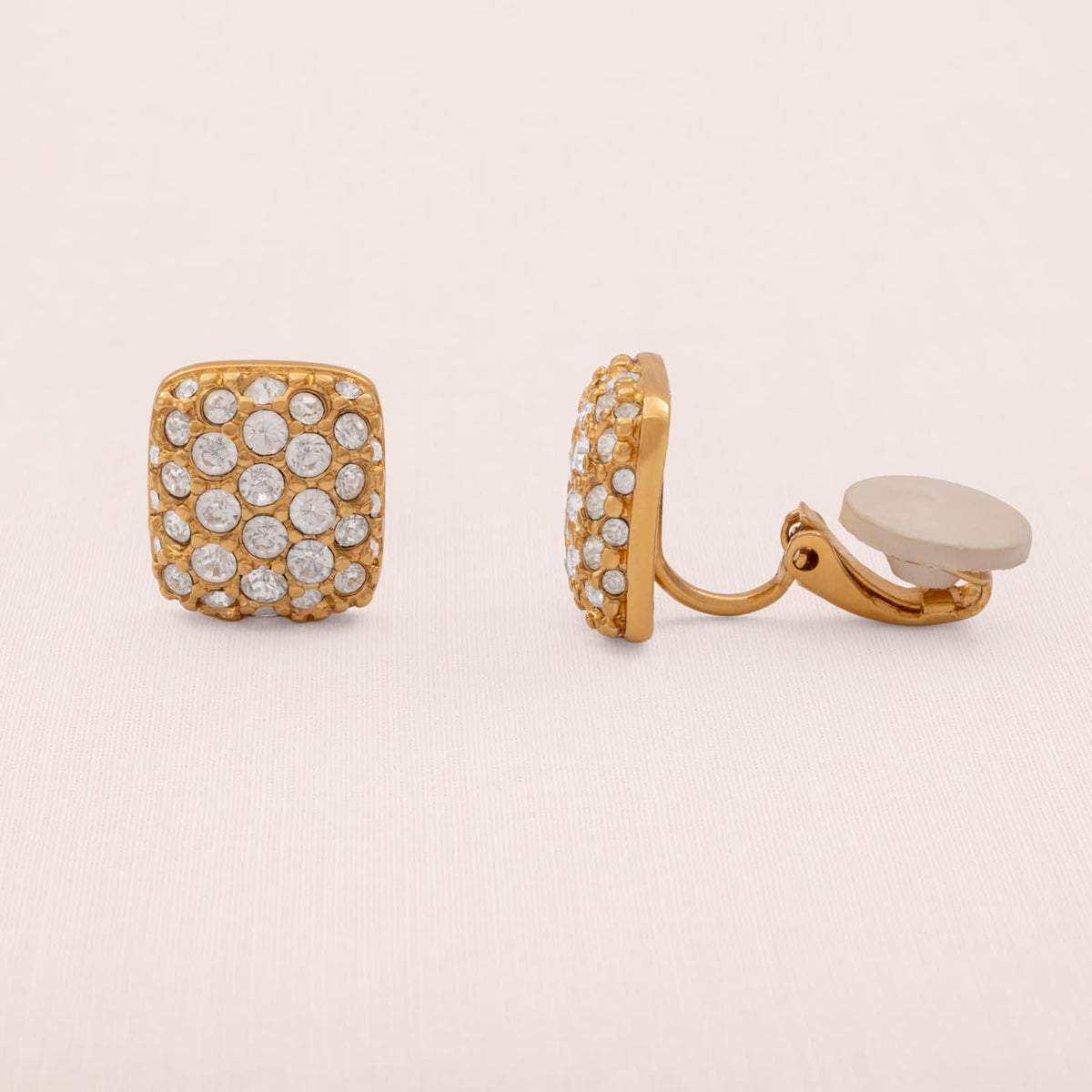 Swarovski-Ohrclips-eckig-vergoldet-Kristallbesetzt