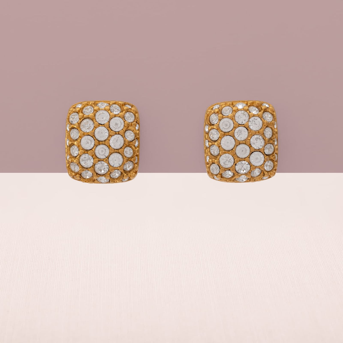 Swarovski-Ohrclips-eckig-vergoldet-Kristallbesetzt