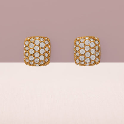 Swarovski-Ohrclips-eckig-vergoldet-Kristallbesetzt