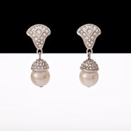 SWAROVSKI Earrings silver-colored crystal pearl dangles