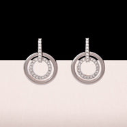 SWAROVSKI Ohrringe Kristall Ringe silberfarben