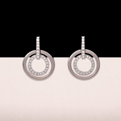 Swarovski-Ohrringe-Kristall-Ringe-silberfarben