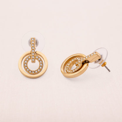 Swarovski-Ohrringe-vergoldete-Ringe-Kristallbesetzt