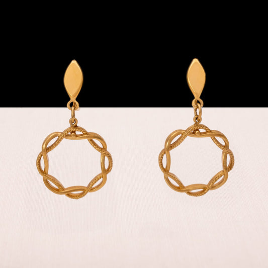 Trifari-Ohrclips-vergoldete-Kreolen