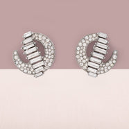 TRIFARI Vintage Ohrclips 1950er Baguette Strass selten sammelwürdig