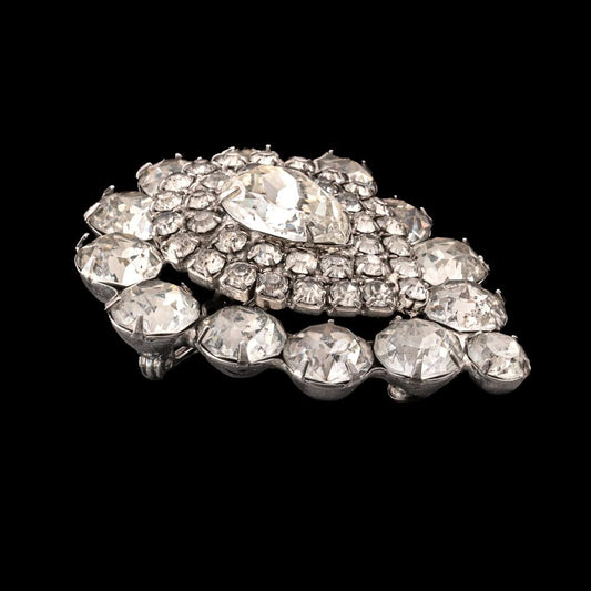 Albert-Weiss-Strass-Brosche-funkelnde-Steine-umraden-großen-tropfenförmigen-Strassstein