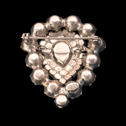Albert-Weiss-Strass-Brosche-Rückseite-rhodiniert-Signatur