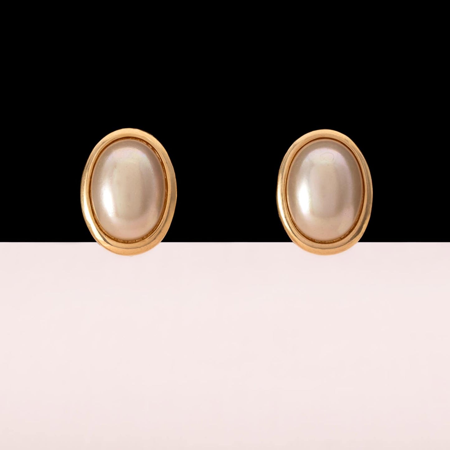 Christian-Dior-kleine-Perlen-Ohrclips-vergoldet