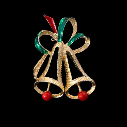 GERRYS Weihnachtsglocken Brosche Vintage Schmuck
