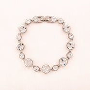 GIVENCHY Armband silberfarben mit runden Kristallen im Tennisarmband Stil