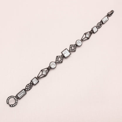 Givenchy-Armband-Kristalle-verschiedene-Schliffformen-geschwärzt-rhodinierte-Fassung