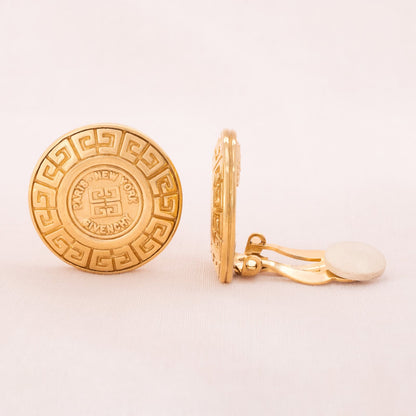 Givenchy-Vintage-Logo-Ohrclips-vergoldet