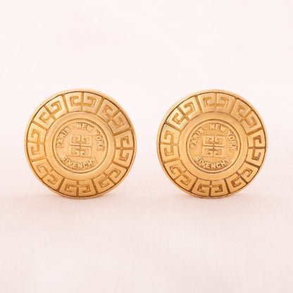 Givenchy-Vintage-Logo-Ohrclips-vergoldet