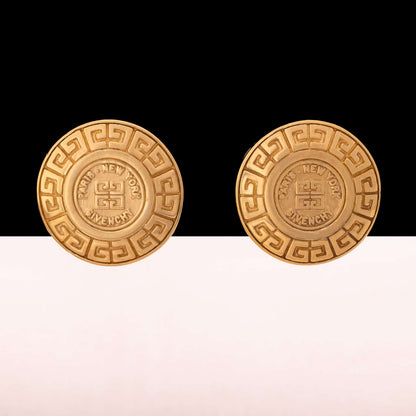 Givenchy-Vintage-Logo-Ohrclips-vergoldet