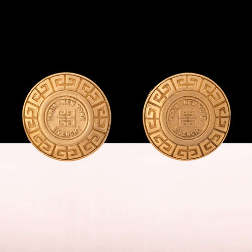 GIVENCHY gold-plated logo ear clips