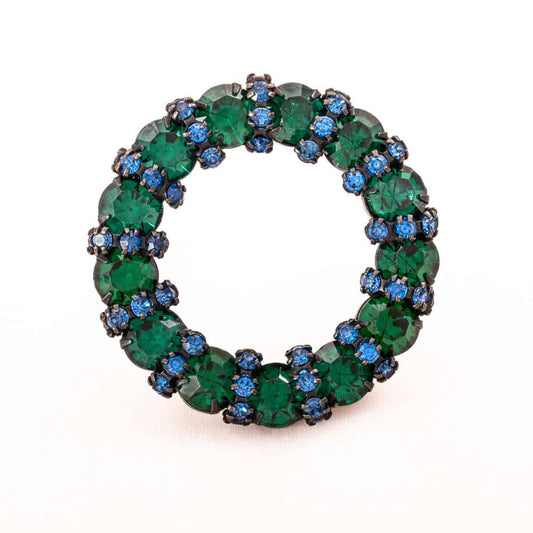 Joseph-Warner-Brosche-Kranz-Strass-grün-blau