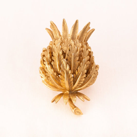 Lisner-Brosche-vergoldete-Distel