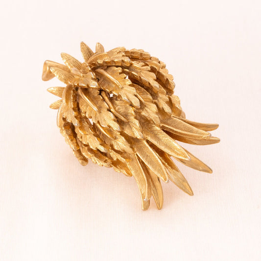 Lisner-Brosche-vergoldete-Distel