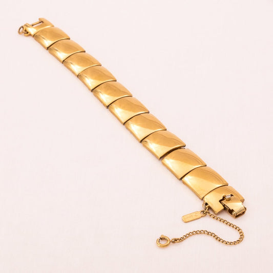 Monet-Armband-vergoldete-quadratische-Metallelemente