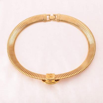 Monet-Collier-Halskette-vergoldete-Rückseite-signiert