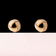 MONET Knoten Ohrringe mit Emaille verziert