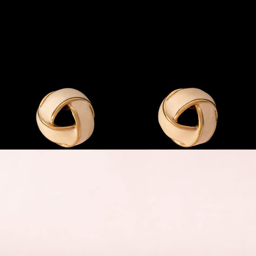MONET knot earrings adorned with enamel