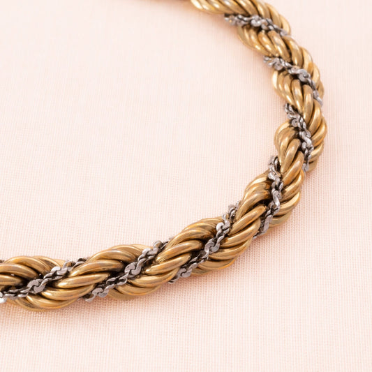 Monet-Bicolor-Armband-aus-zwei-gedrehten-Kordelketten