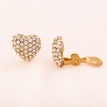 Monet-Herz-Ohrclips-vergoldet-Kristall-besetzt