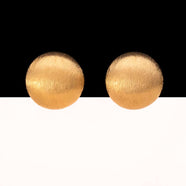 MONET runde Ohrclips vergoldet und matt gebürstet