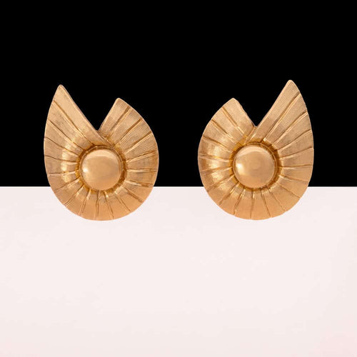 MONET gold-plated clip-on earrings in elegant vintage design