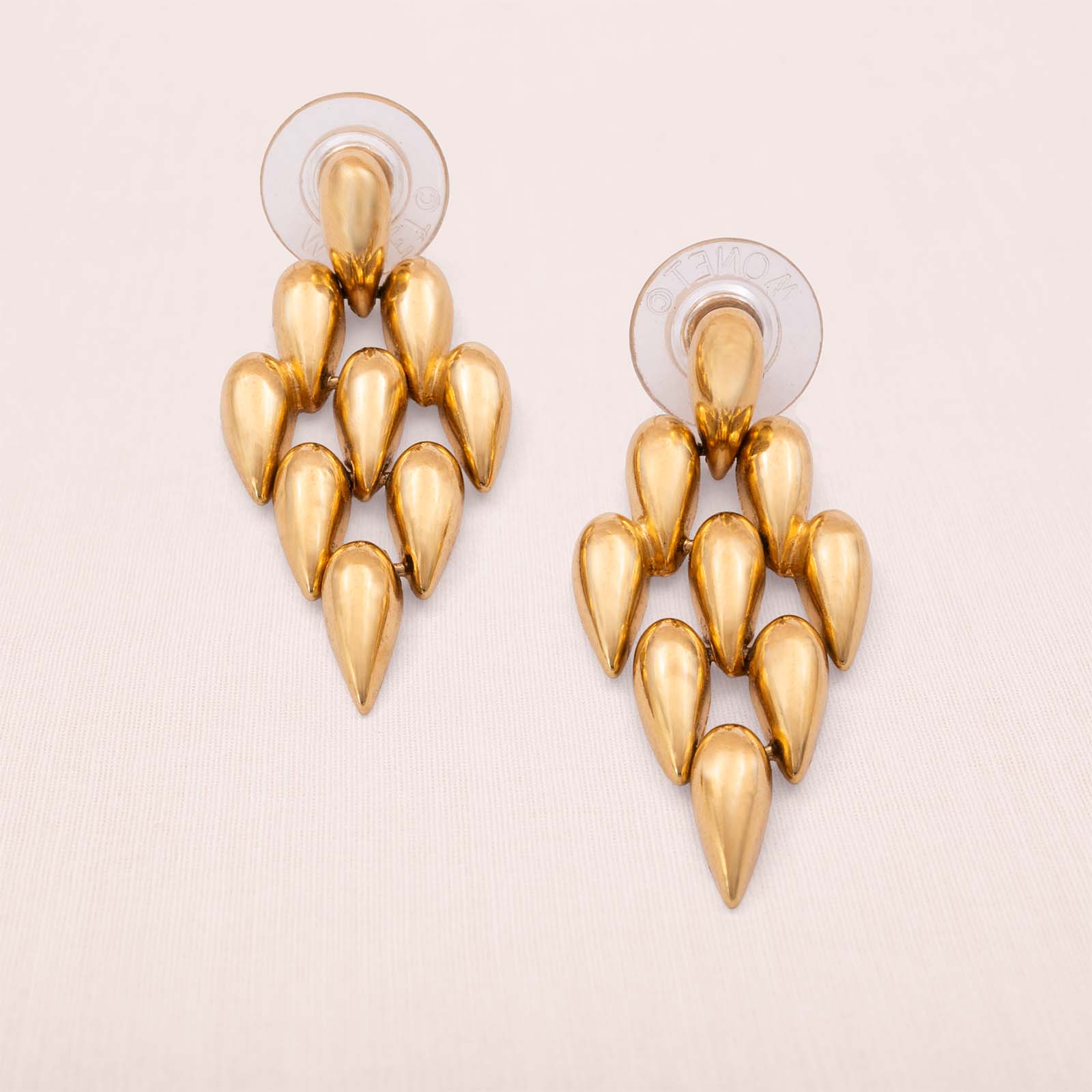 Monet-Ohrringe-vergoldete-Hänger-Rautenform