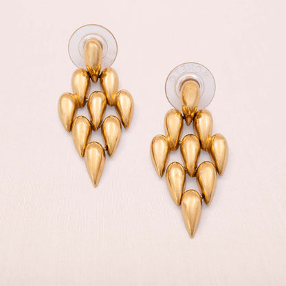 Monet-Ohrringe-vergoldete-Hänger-Rautenform