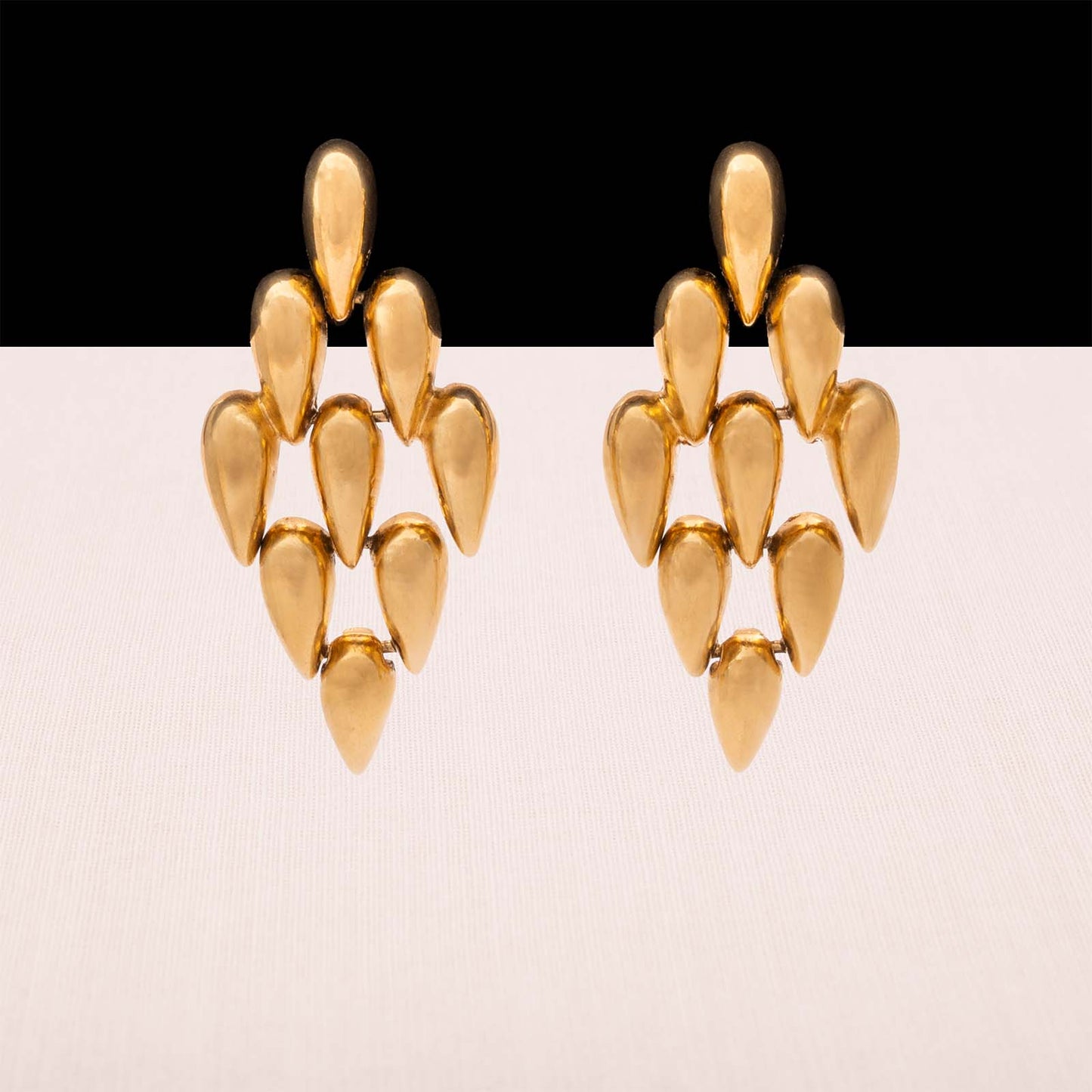 Monet-Ohrringe-vergoldete-Hänger-Rautenform