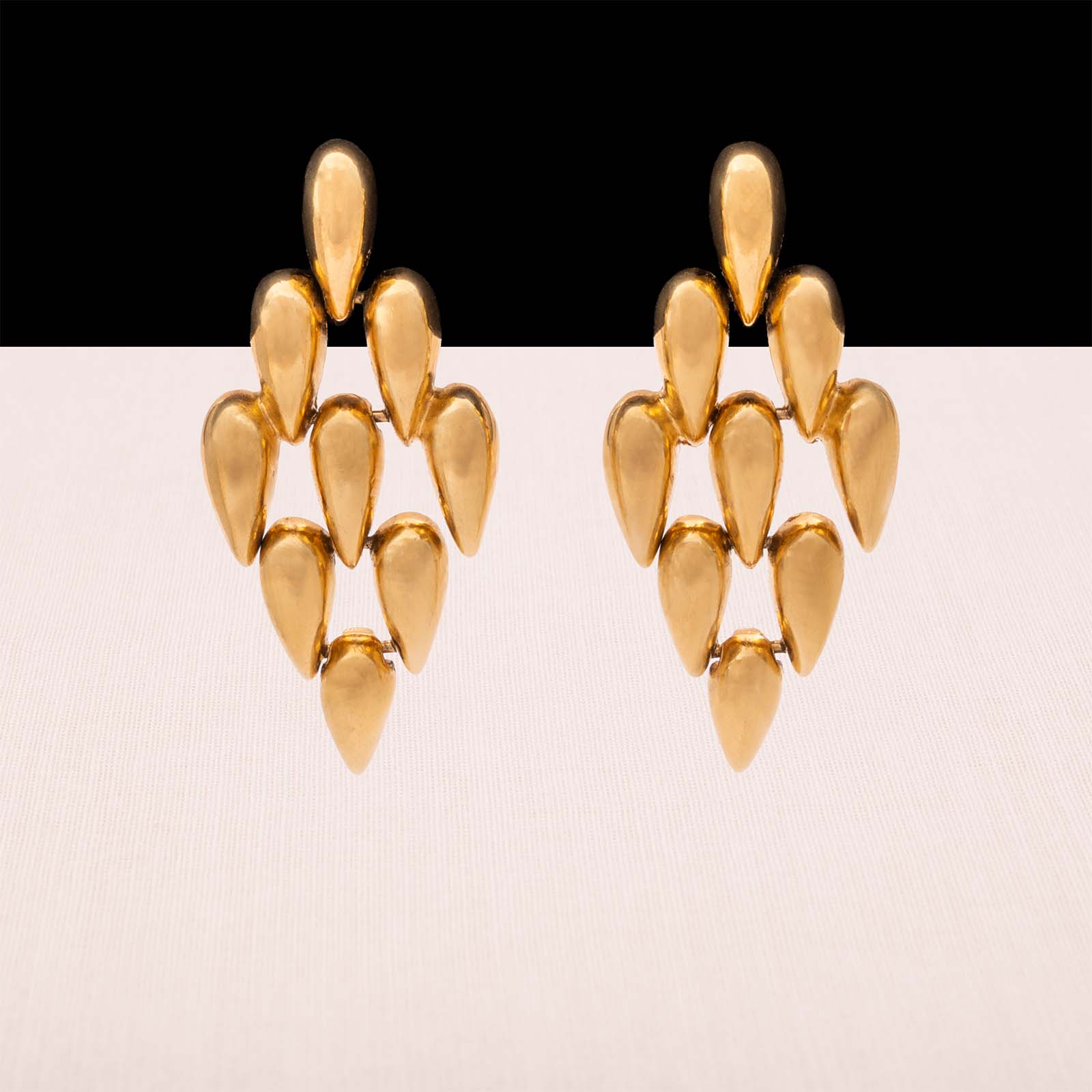 Monet-Ohrringe-vergoldete-Hänger-Rautenform