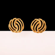 MONET Ohrringe vergoldet rund durchbrochene Design Klassiker