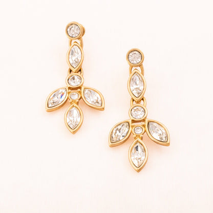 Monet-Ohrringe-vergoldet-Kristall-Hänger-Navetteschliff