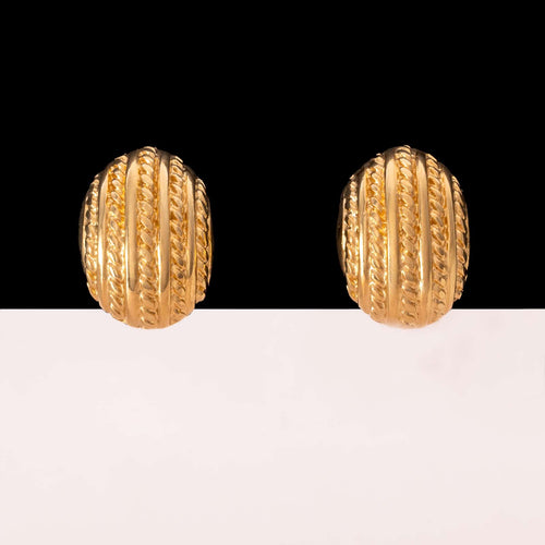 MONET gold-plated earrings in oval shape
