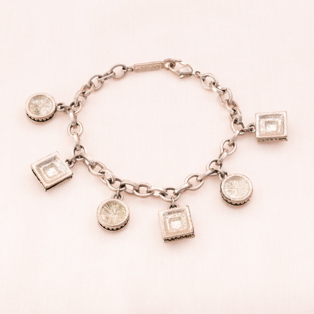 Napier-Armband-silberfarbene-Rückseite-Bettelarmband-Style