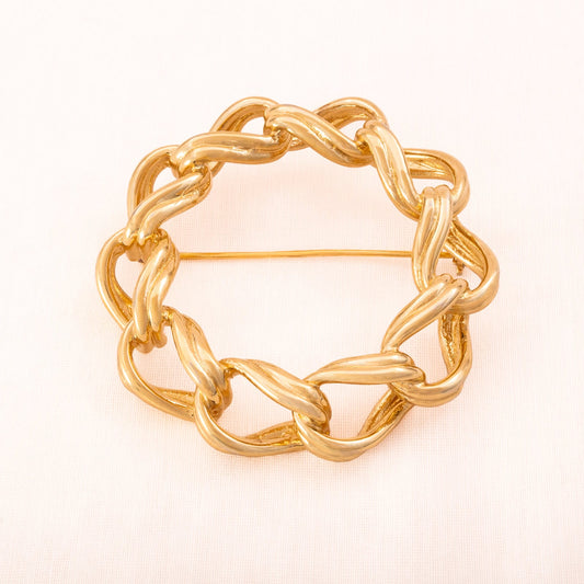 Napier-Brosche-vergoldete-Kettenglieder