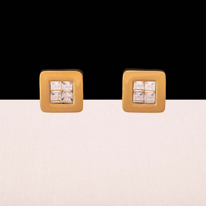 Napier-Ohrclips-quadratisch-vergoldet-eckige-Kristalle