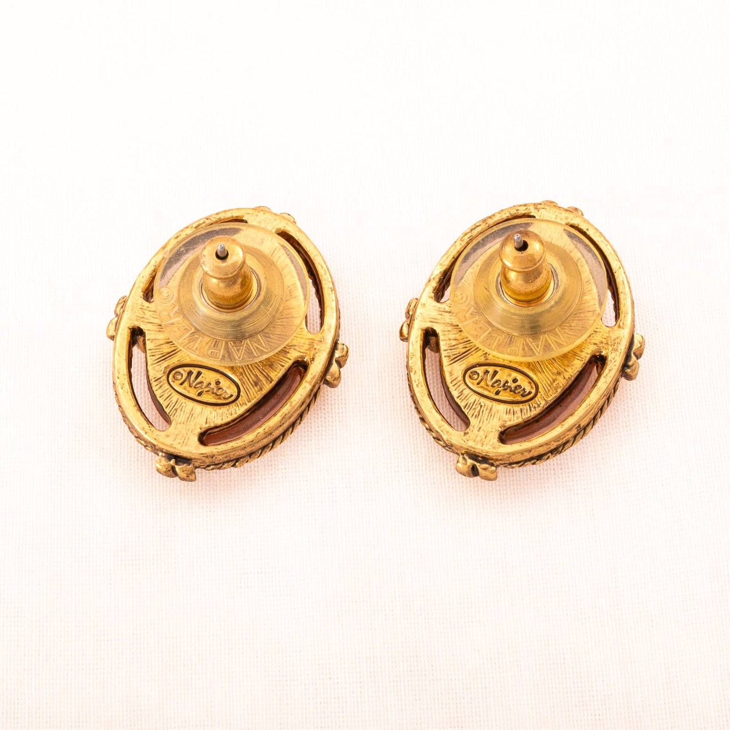Napier-Ohrringe-vergoldete-Rückseiten-signiert
