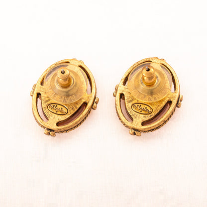 Napier-Ohrringe-vergoldete-Rückseiten-signiert