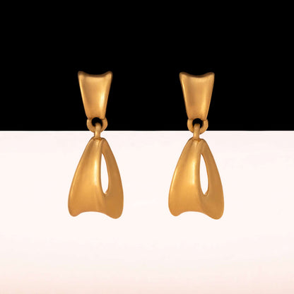 Napier-Ohrringe-Hänger-Schlaufen-matt-vergoldet-1990er