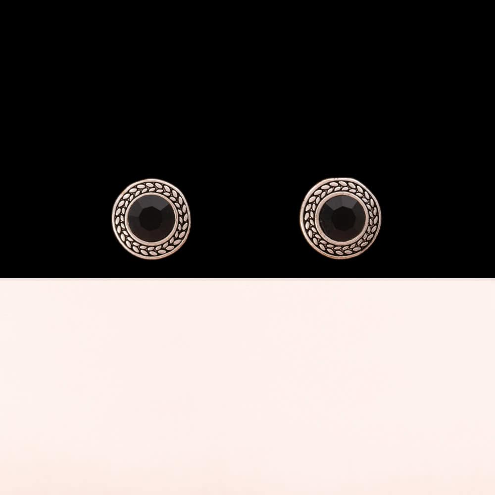 Napier-ohrringe-silberfarbene-ohrstecker-schwarzer-Kristall