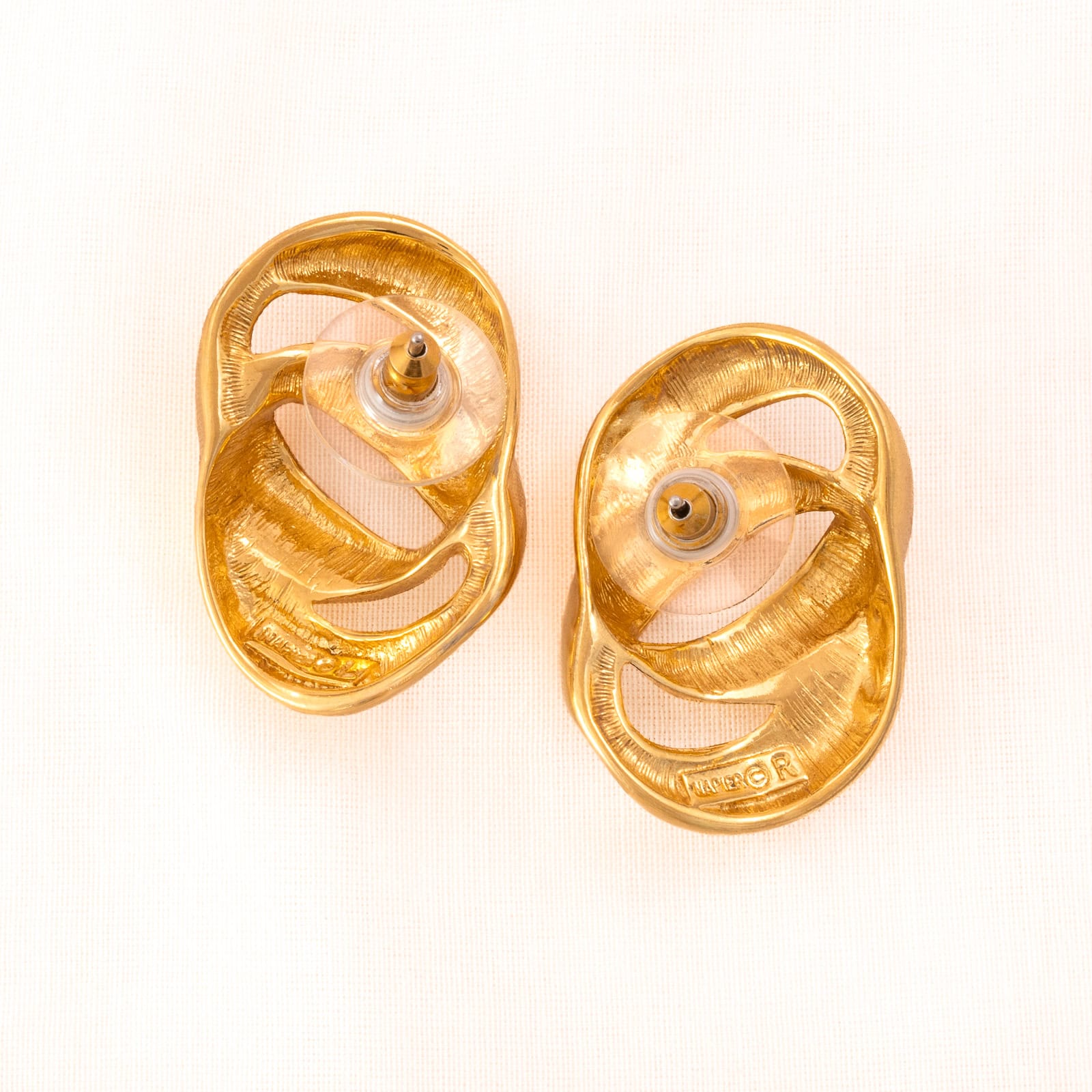 Napier-Ohrringe-vergoldete-Rückseiten-signiert