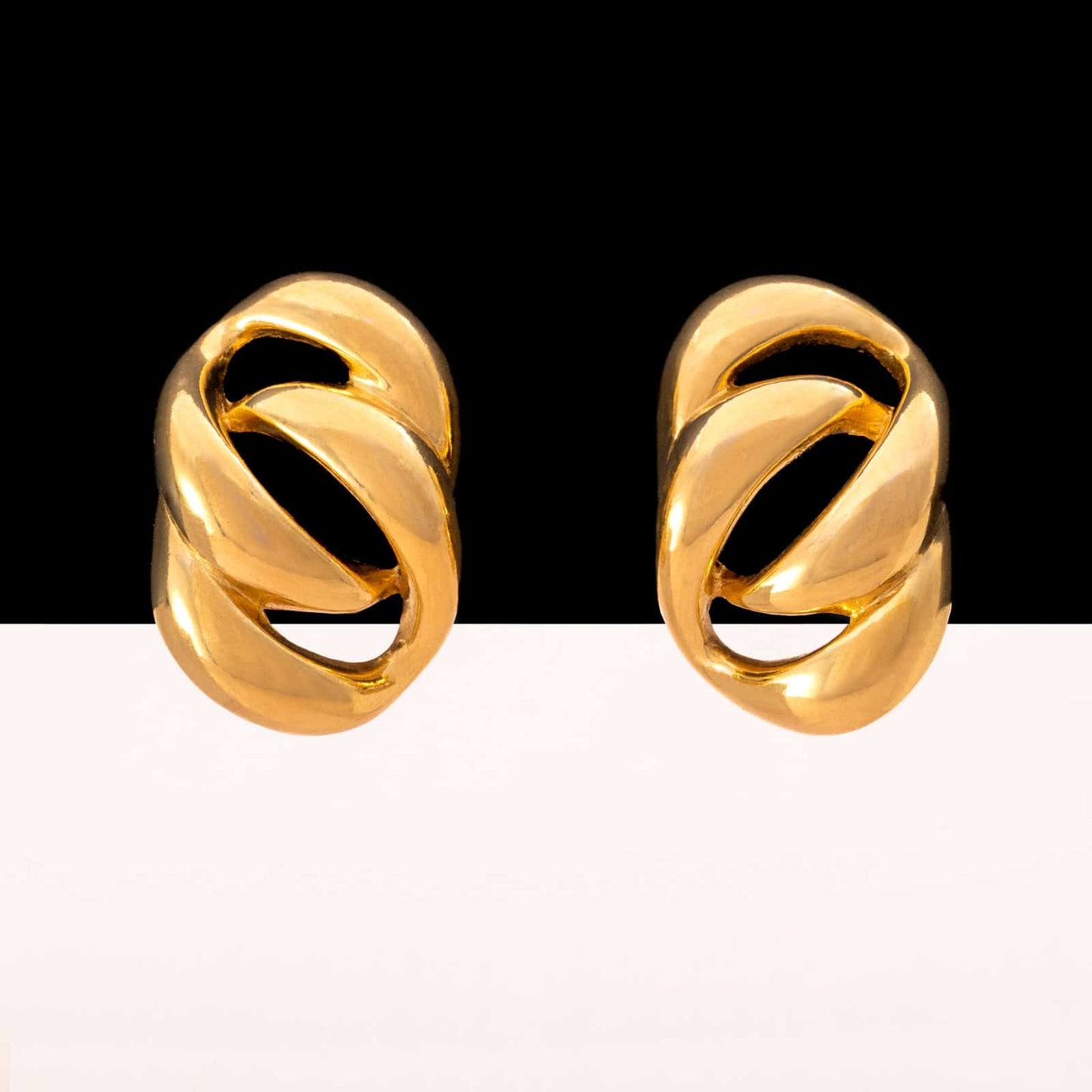 Napier-Ohrringe-vergoldete-Kettenglieder